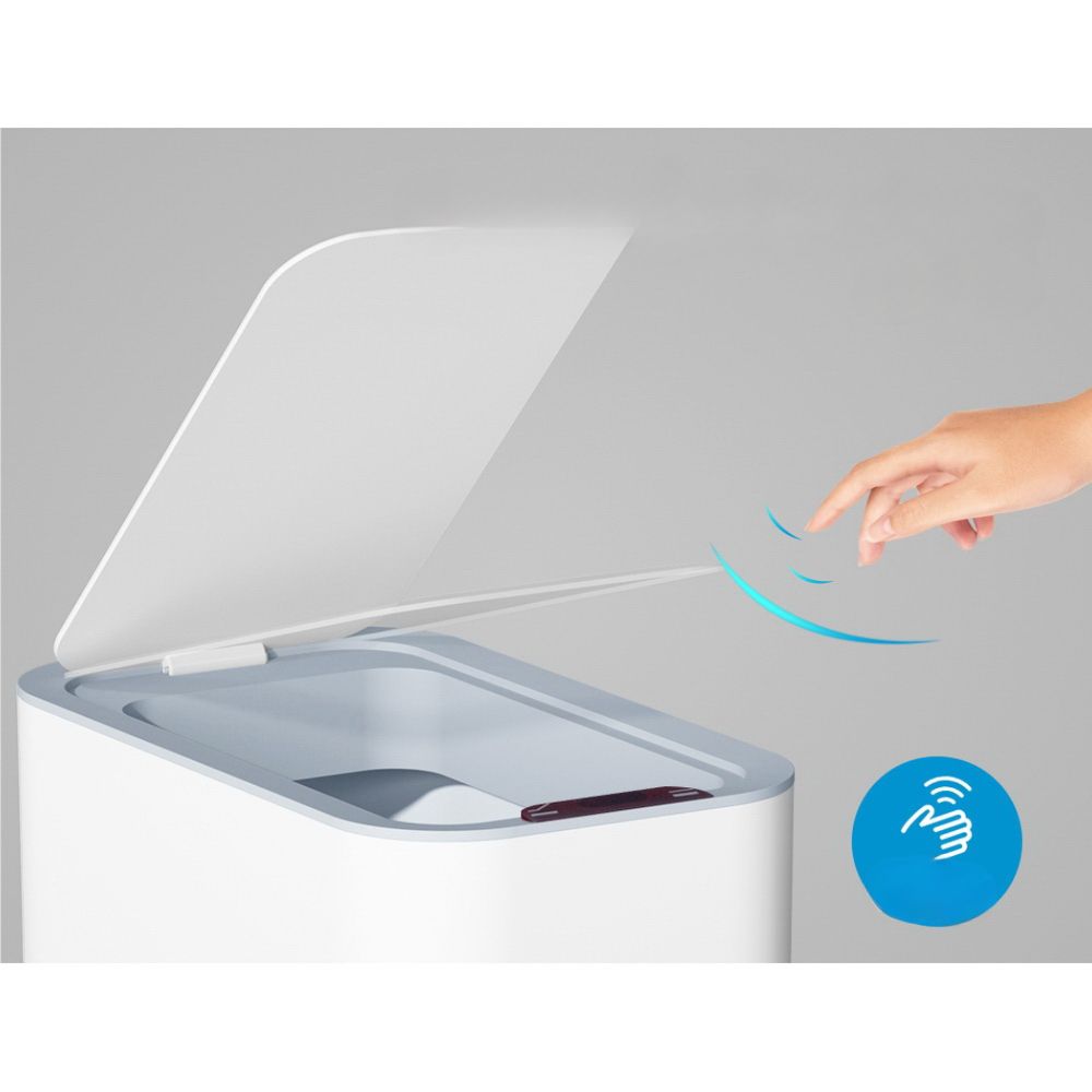 Motion Sensor Bin Automatic Rubbish Bins Waste Trash Can White 9L