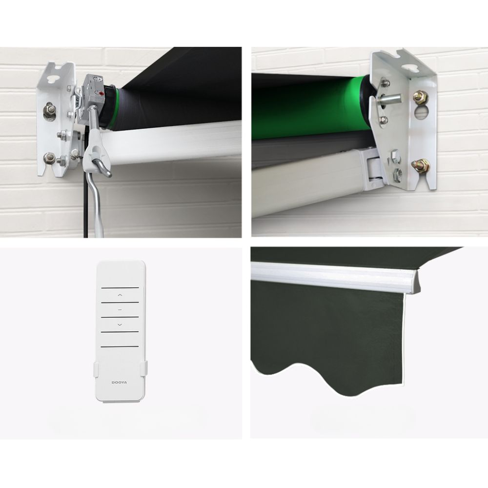 Motorised Folding Arm Awning Outdoor Sunshade - 2.5x2m