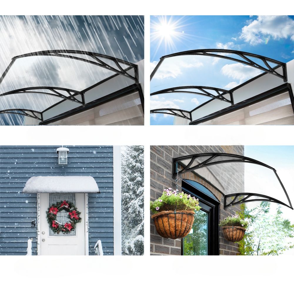 Window DIY Awning Outdoor Polycarbonate Patio Canopy - 1x3m