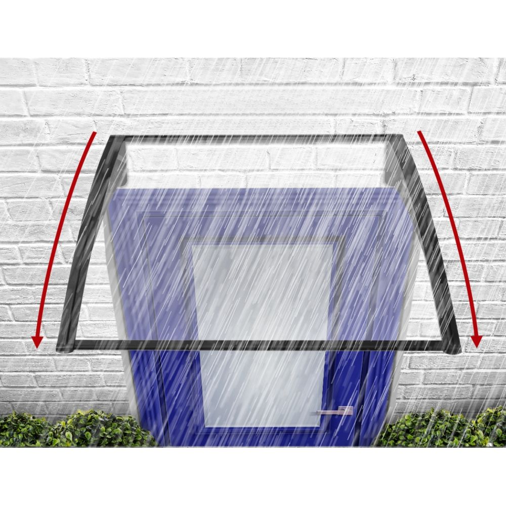 Window DIY Awning Outdoor Polycarbonate Patio Canopy - 1x3m