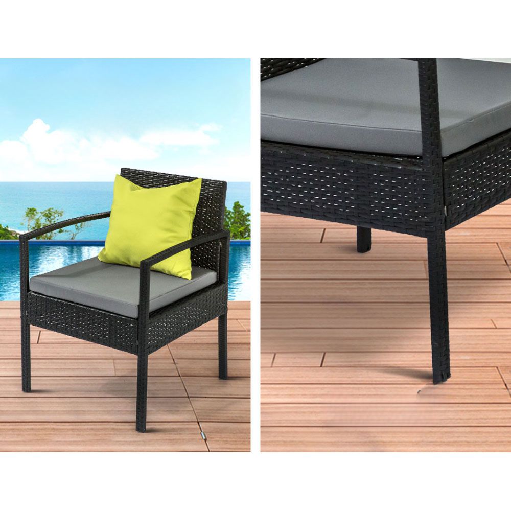 Outdoor Furniture Garden Patio Table Chairs Lounge Set - Lime Green