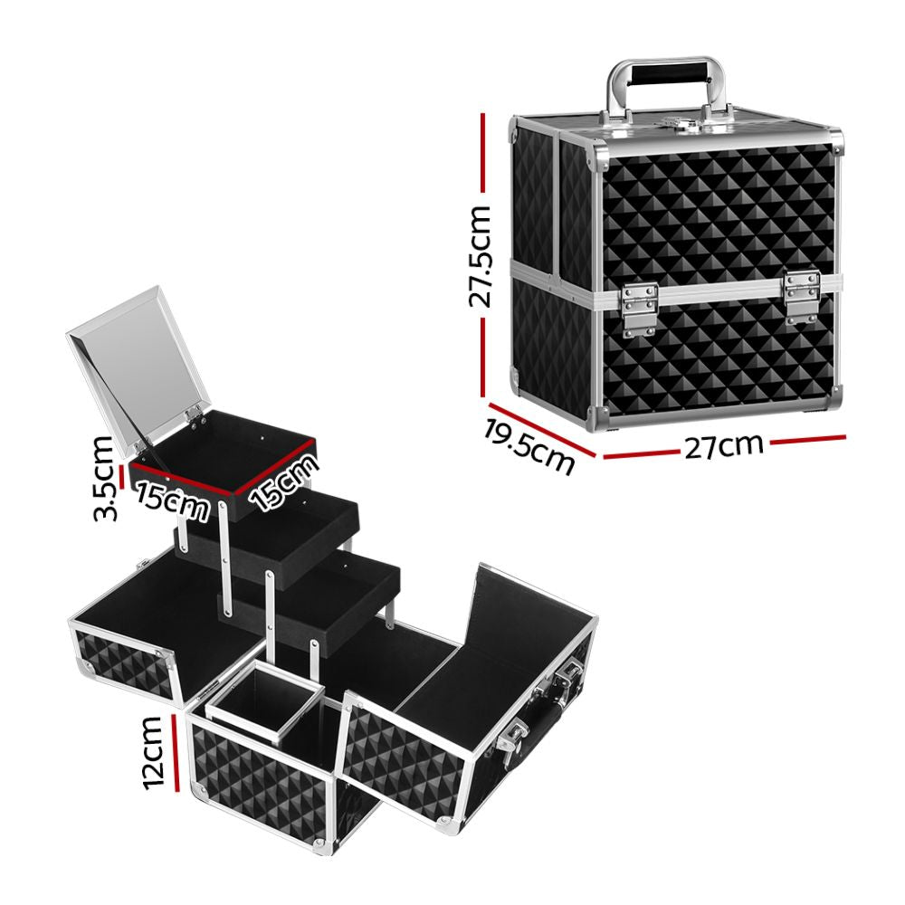 Makeup Beauty Case Organiser Travel Cosmetic Storage - 27x19.5x27.5cm