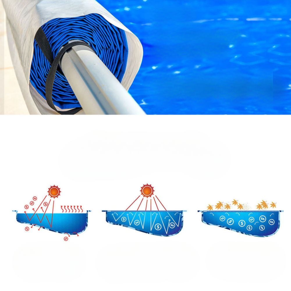 Pool Cover Roller Covers Solar Blanket 500 Micron Swimming 8x4.2M