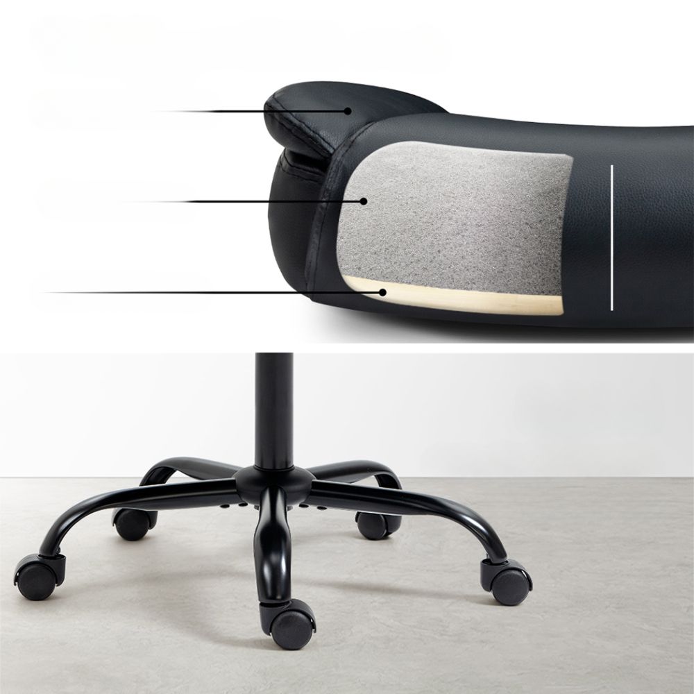 Office Chair Leather Computer Desk Chairs Executive Gaming Study Black