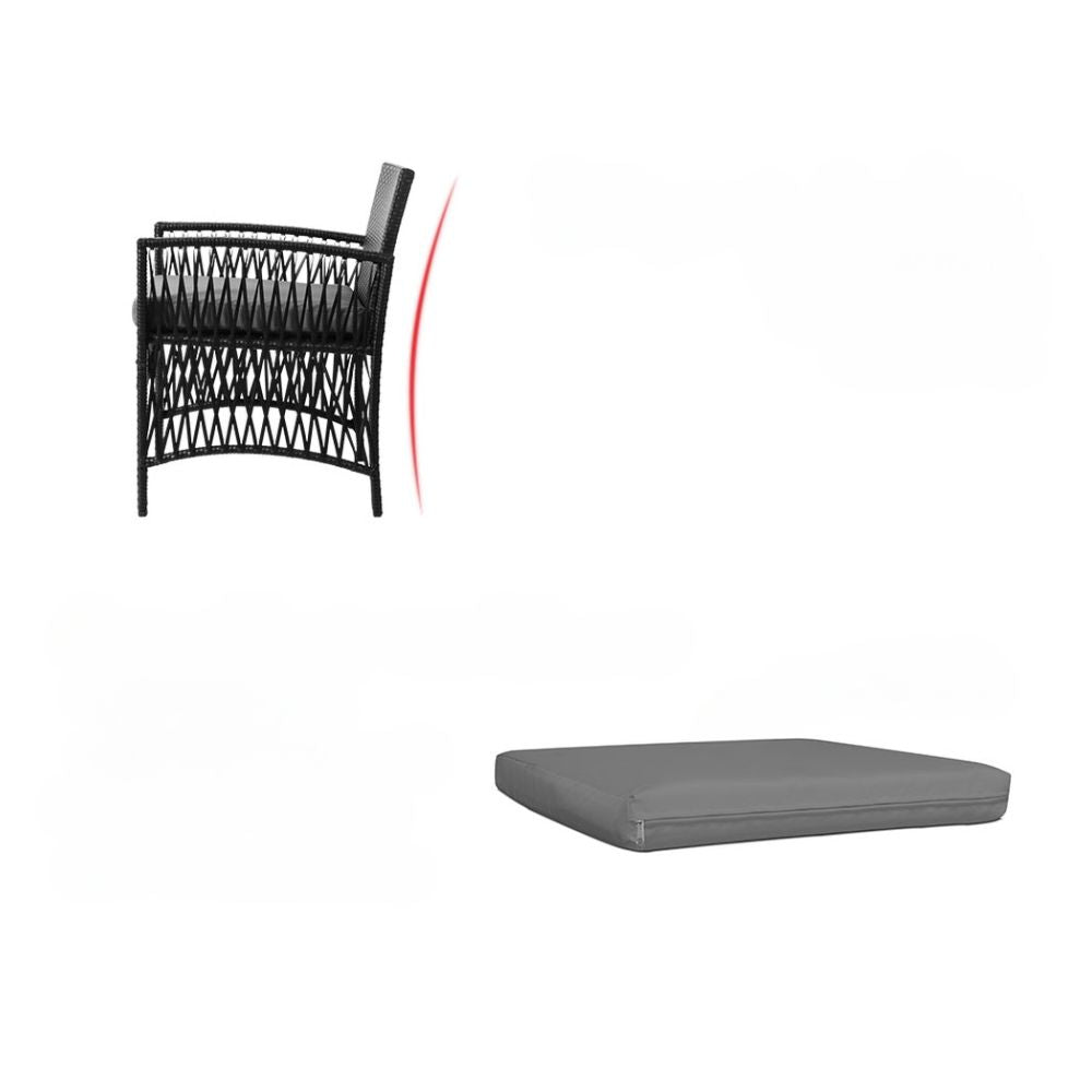 Patio Furniture Outdoor Bistro Dining Chairs Set - 3 Piece