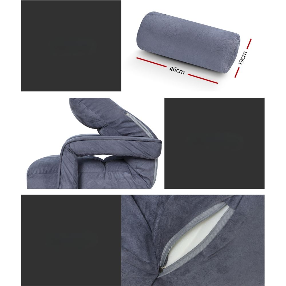 Floor Sofa Bed Lounge Chair Recliner Chaise Chair Swivel Charcoal