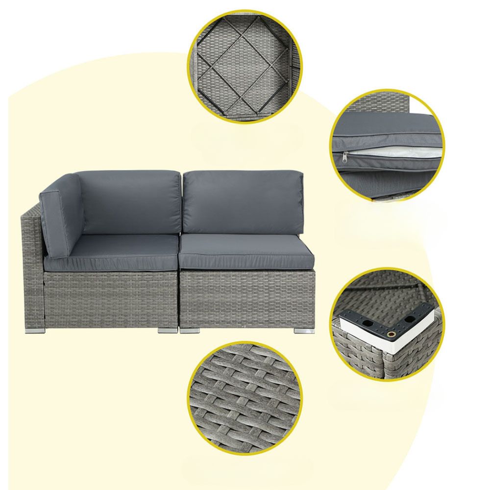 Outdoor Furniture Sofa  Table Chairs Lounge Set- 5 Piece