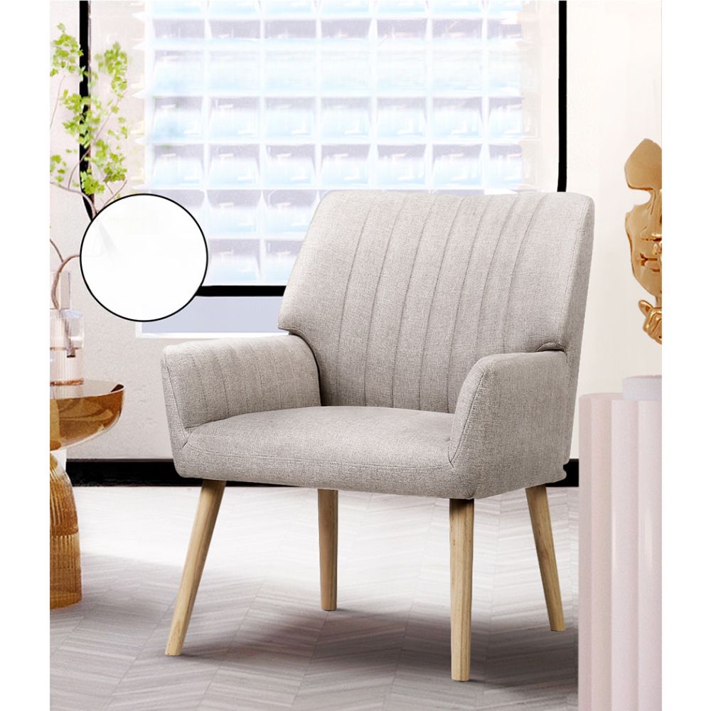 Armchair Lounge Chair Armchairs Accent Chairs Sofa Couch Fabric Beige