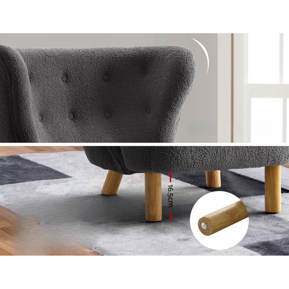 Armchair Lounge Accent Chair Armchairs Couch Chairs Sofa Bedroom Charcoal