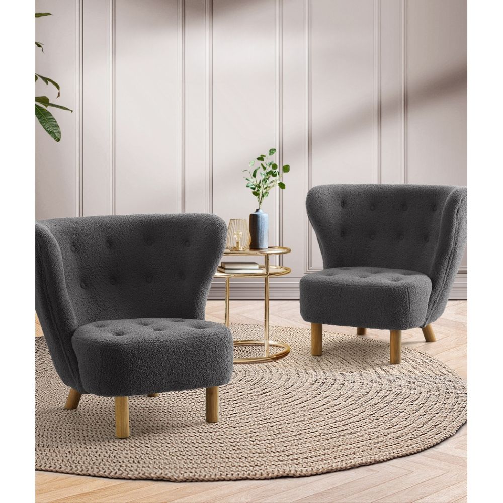 Armchair Lounge Accent Chair Armchairs Couch Chairs Sofa Bedroom Charcoal