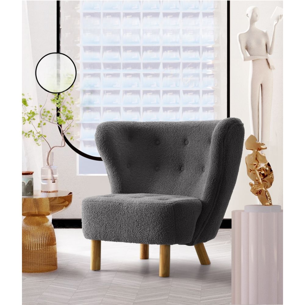 Armchair Lounge Accent Chair Armchairs Couch Chairs Sofa Bedroom Charcoal