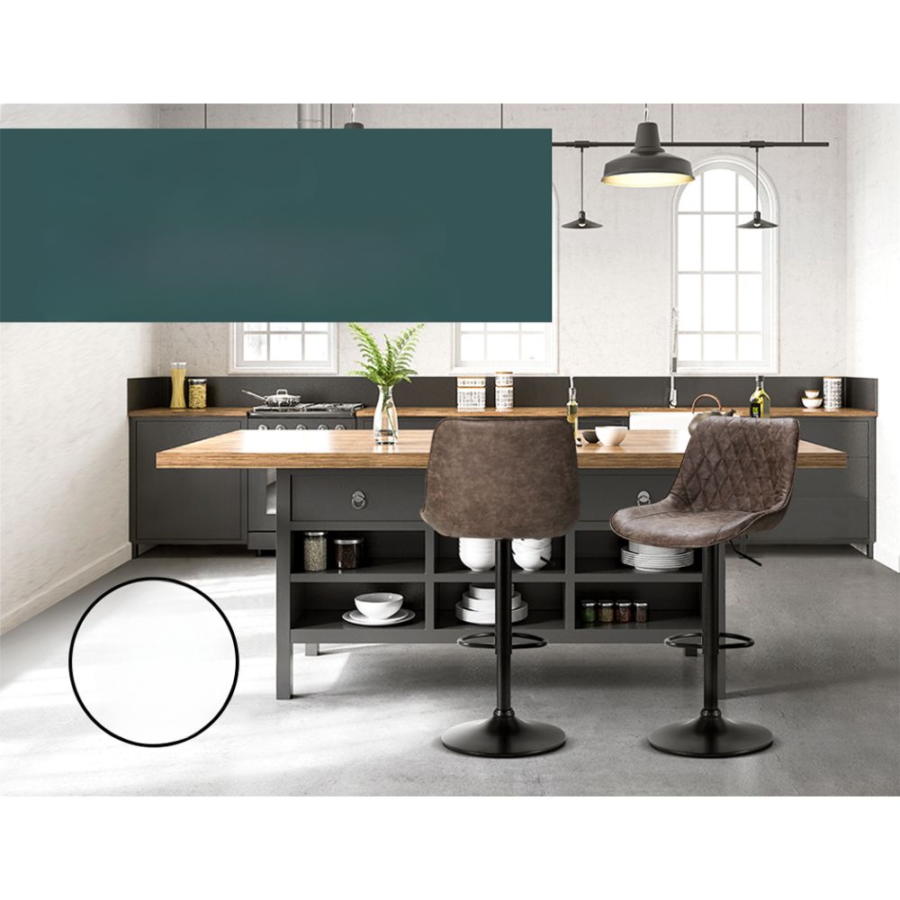 Set of 2 Bar Stools Kitchen Stool Chairs Metal Barstool Dining Chair Brown