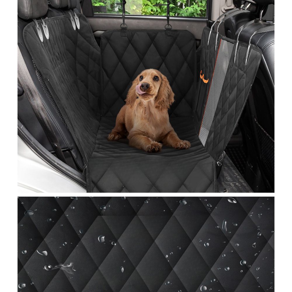 Pet Car Seat Dog Hammock Back Waterproof Belt Non Slip Mat - Black