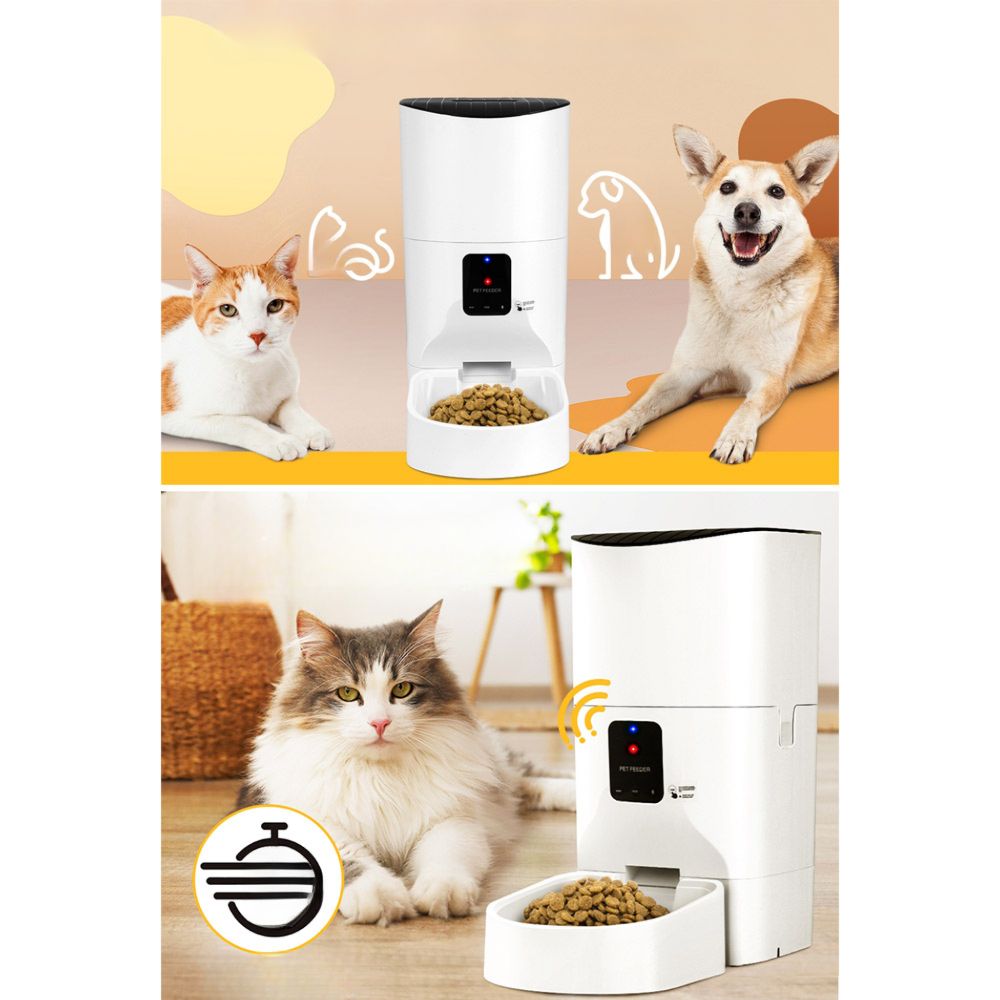 Automatic Pet Feeder Camera Dog Cat Smart Wifi Food - 6L