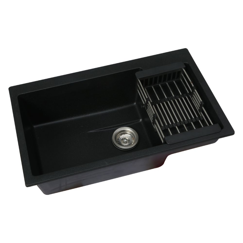 Kitchen Sink 80X48CM Granite Stone Kitchen Sinks in Black