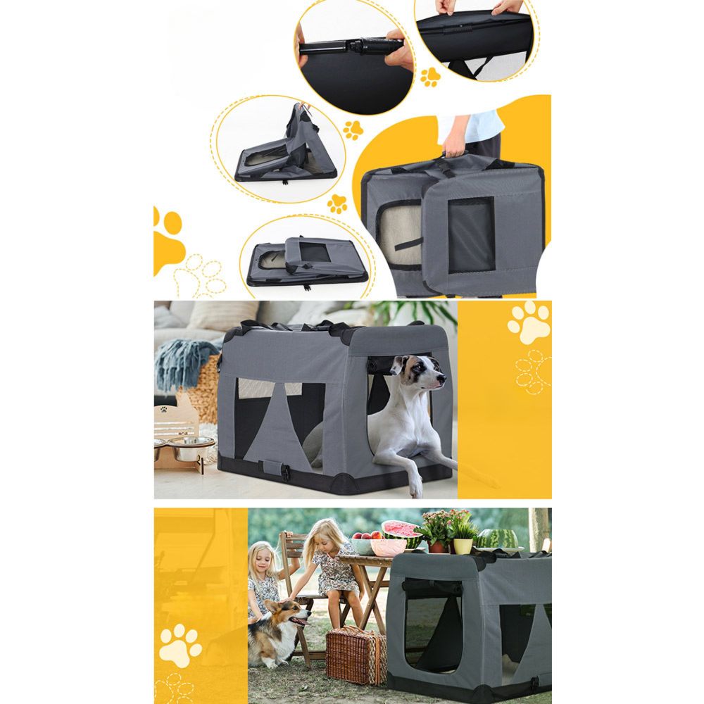 Pet Carrier Dog Cat Travel Portable Cage Kennel Foldable - 4XL