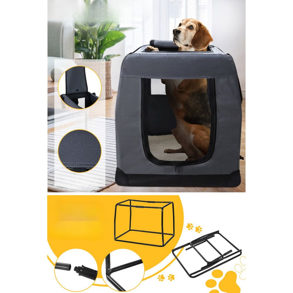 Pet Carrier Dog Cat Travel Portable Cage Kennel Foldable - 4XL