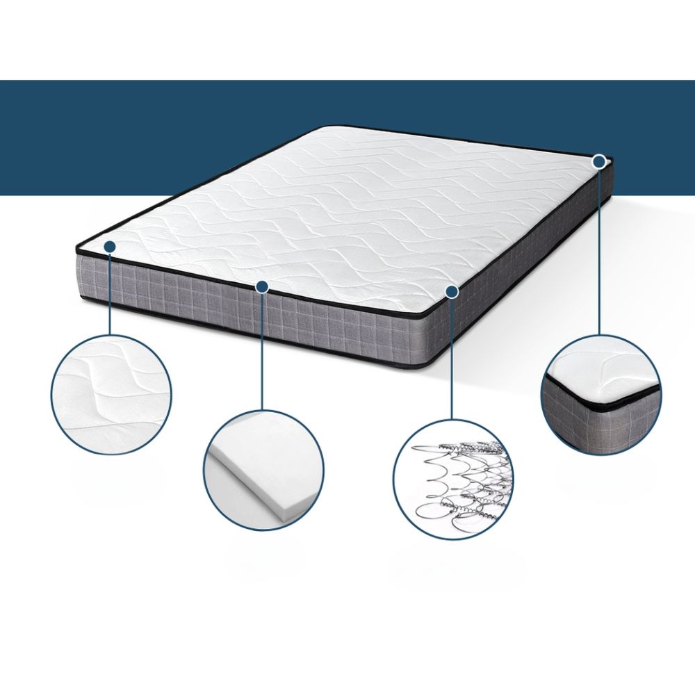 Mattress Medium Firm Mattresses Top Bed Bonnel Spring - Single/King Single/Double/Queen