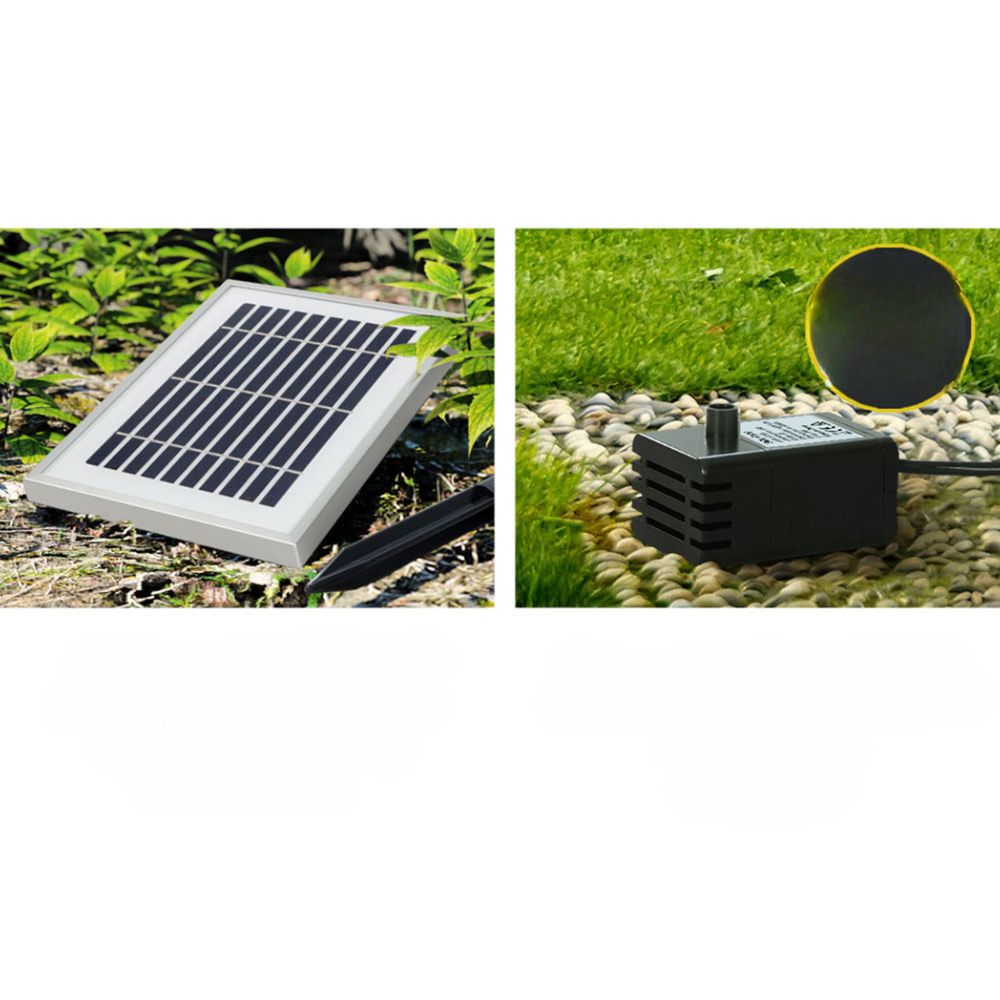 Water Fountain Features Solar with LED Lights Outdoor Cascading - 3V