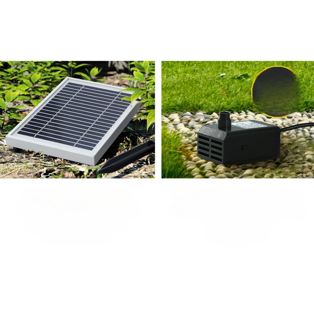 Solar Water Fountain Features Outdoor Cascading Bird Bath - 5 Tiers