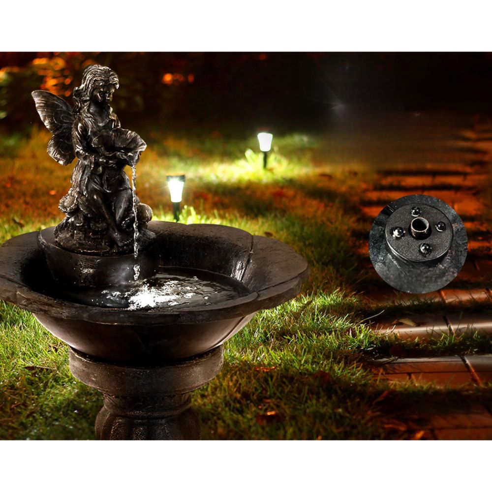 Garden Water Fountain Features Solar with LED Lights - Cascading Angel