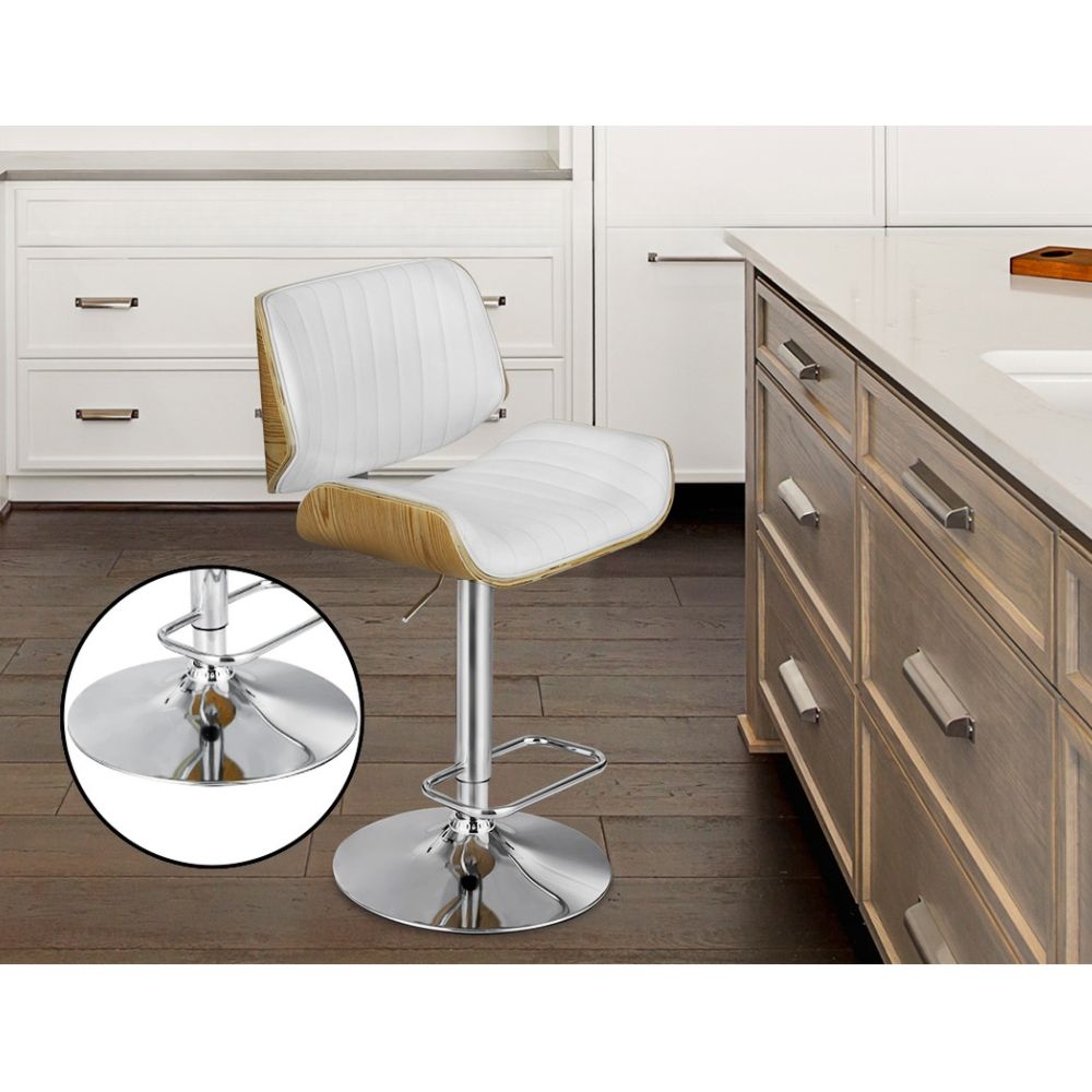 Bar Stools Kitchen Stool Chairs Metal Barstool Dining Chair Swivel White