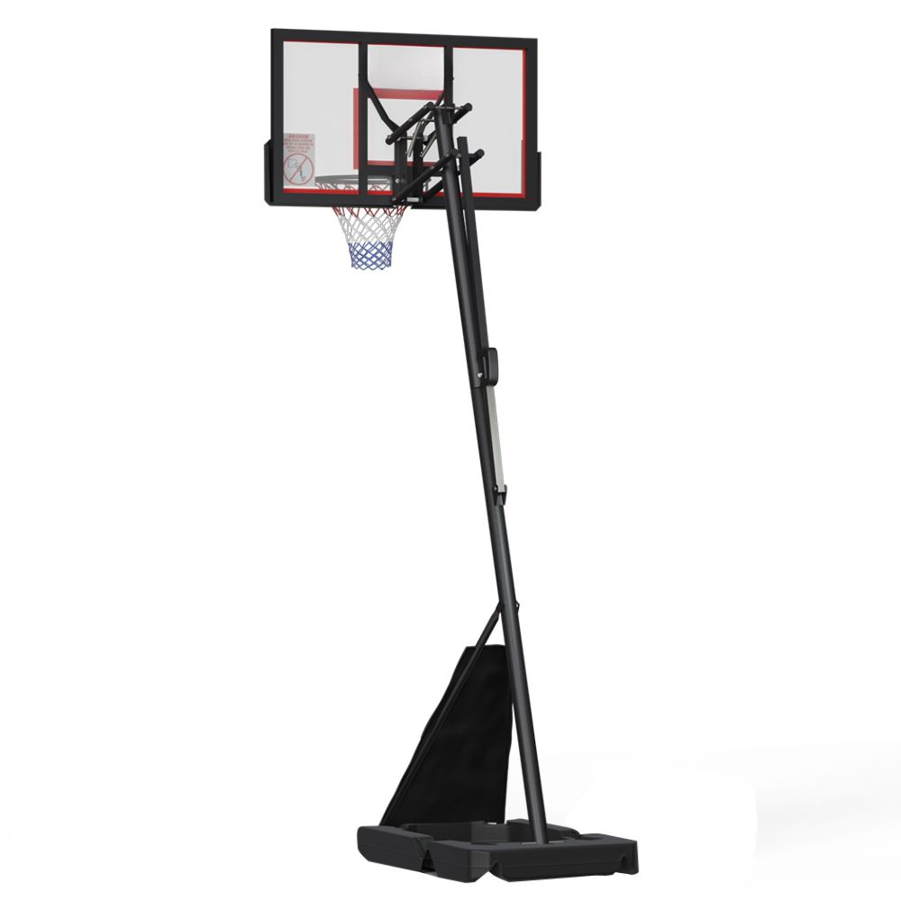 Portable Basketball Hoop Stand System Height Adjustable Net Ring - Red