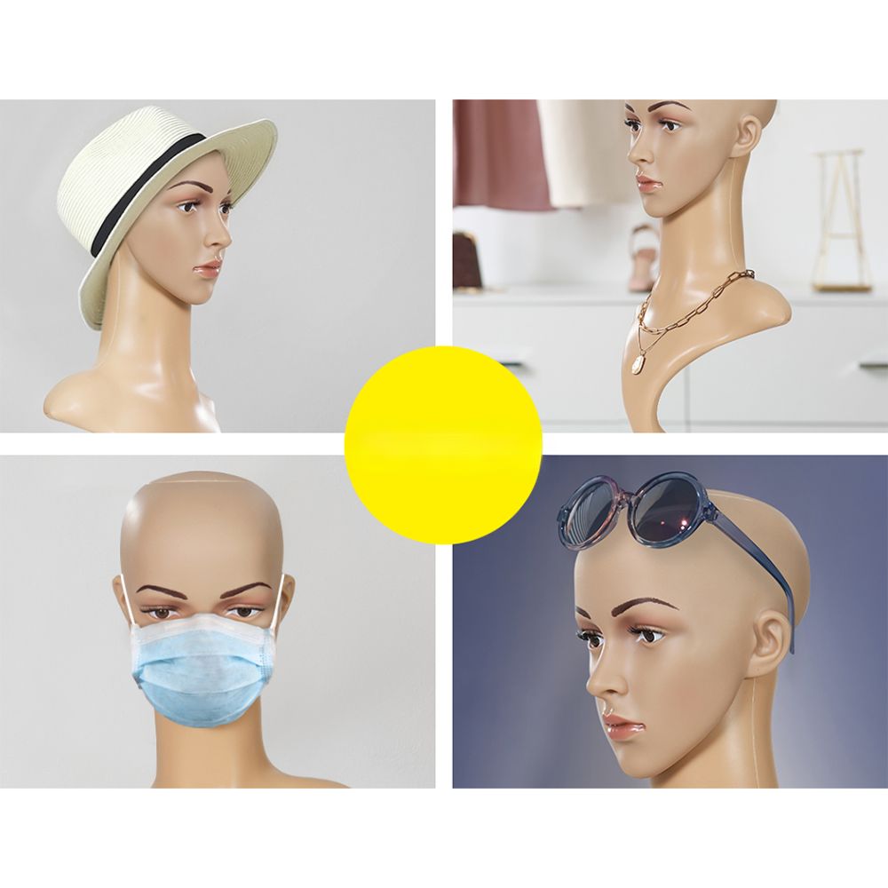 Female Mannequin Head Dummy Model Display Shop Stand - 52cm