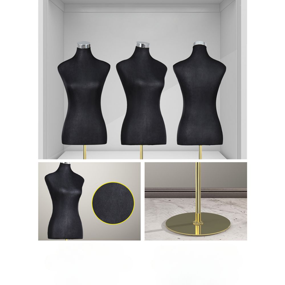 Female Mannequin Dummy Model Dressmaker Clothes Display - Black