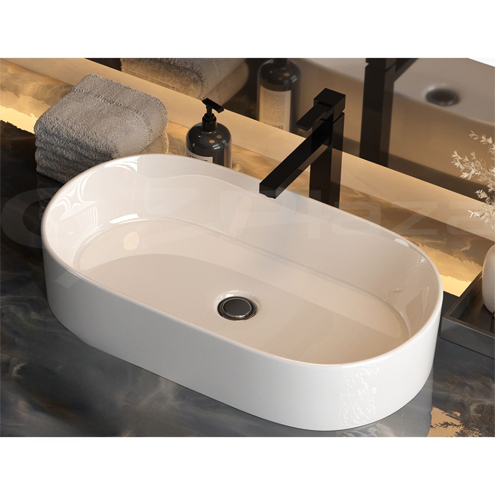 Bathroom Basin Vanity Ceramic Basin Above Counter Hand Wash Long Shape