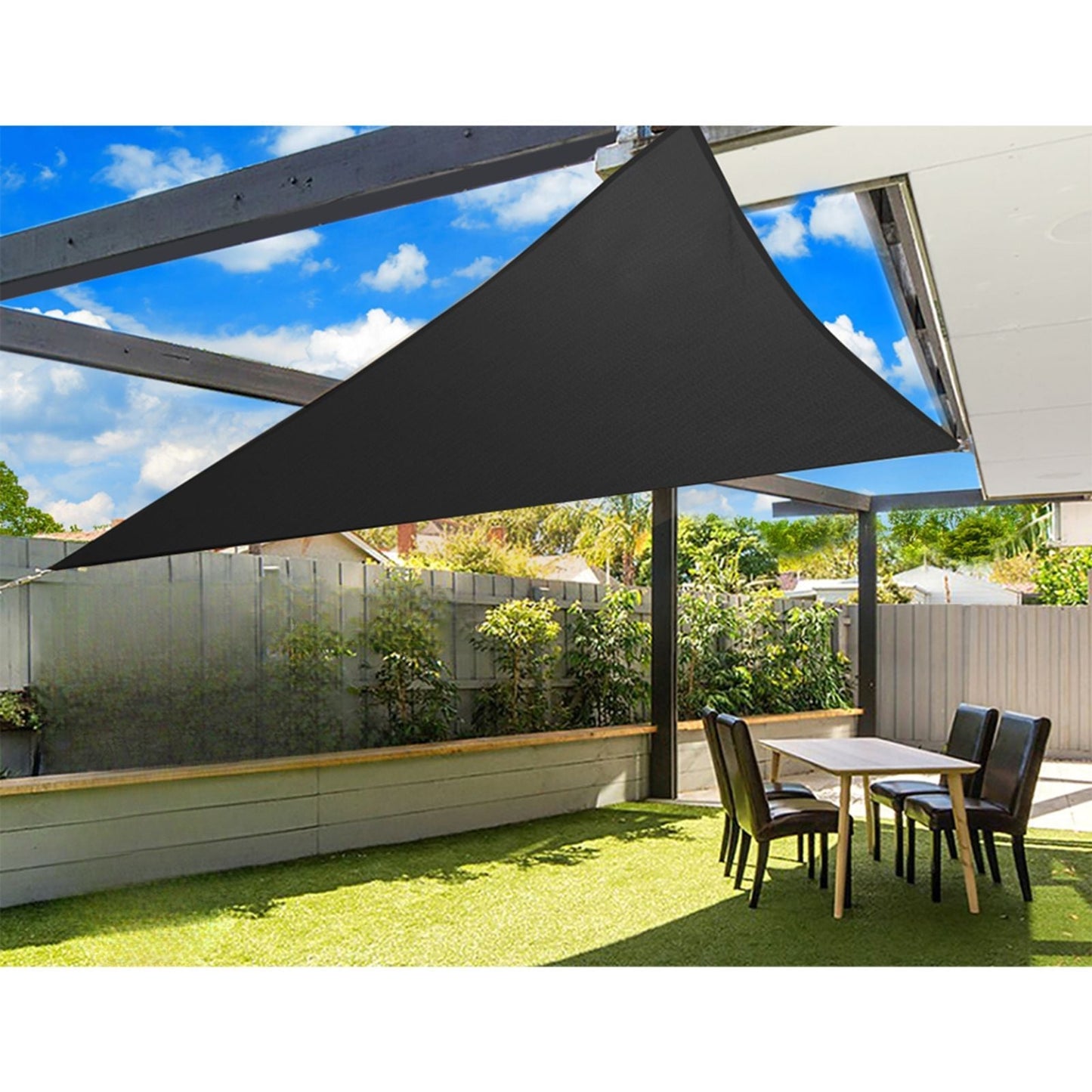 Sun Shade Sail Cloth Outdoor Canopy Triangle 280GSM - 5x5x5m