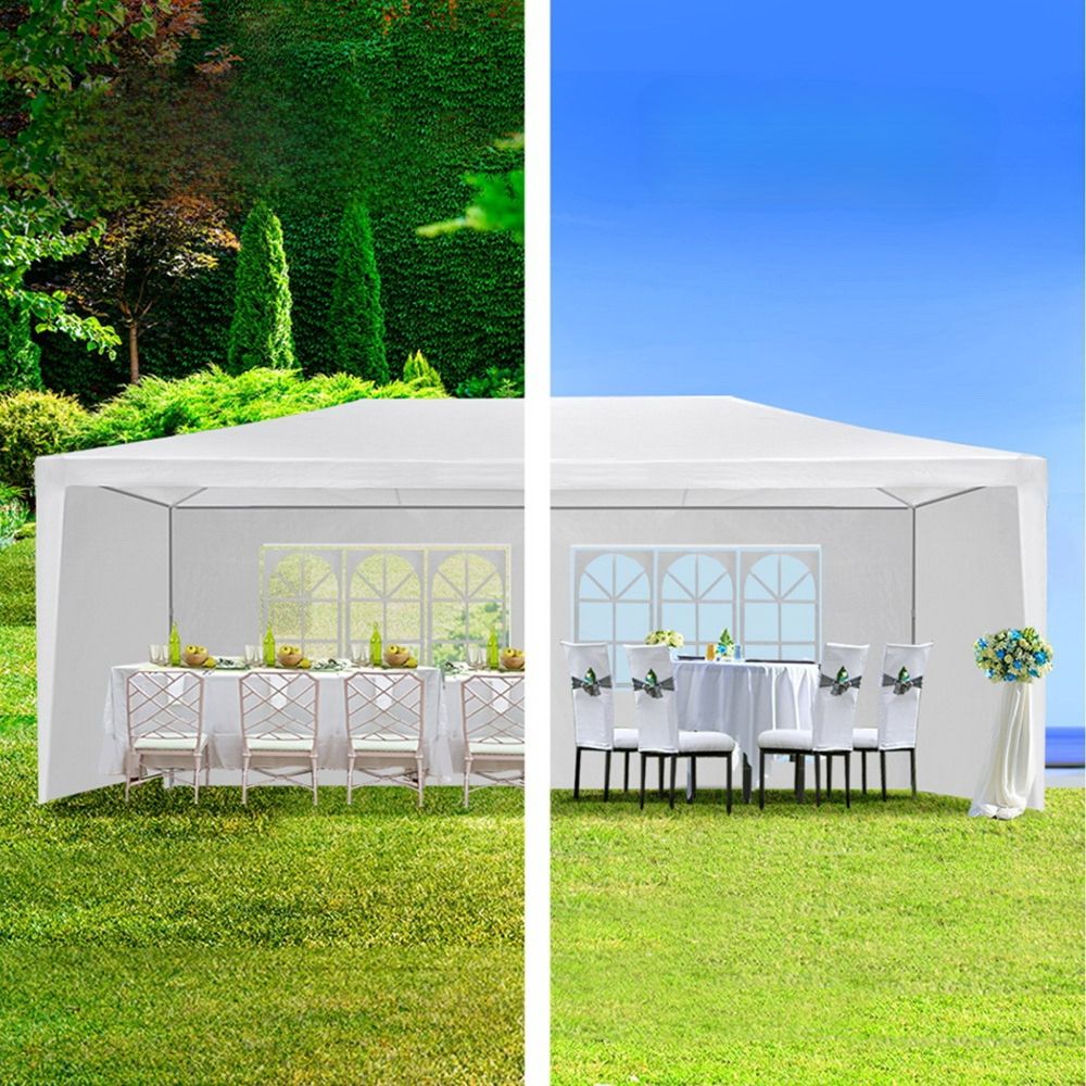 Gazebo Outdoor Marquee Wedding Camping Tent White - 3x6m