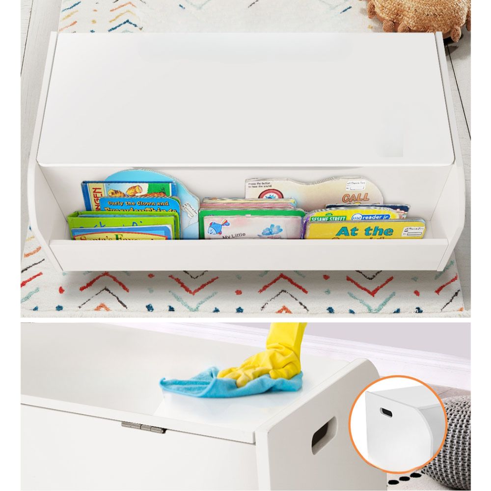 Kids Toy Bookshelf Storage Children Room Organiser Display - White