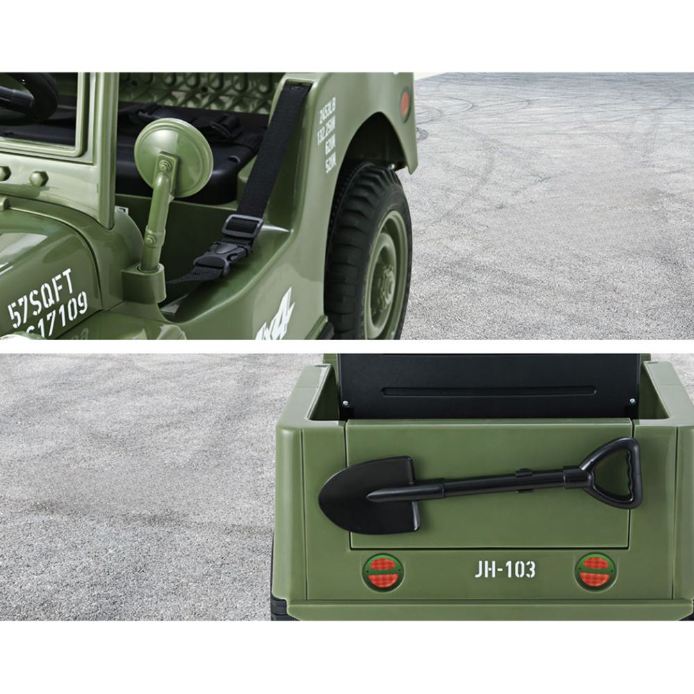 Kids Ride On Car Off Road Military Toy Cars 12V Olive