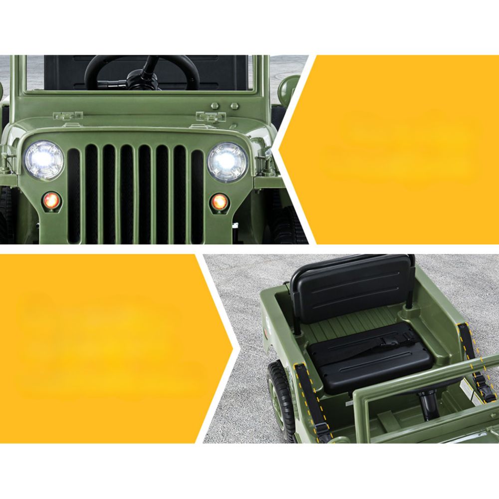 Kids Ride On Car Off Road Military Toy Cars 12V Olive