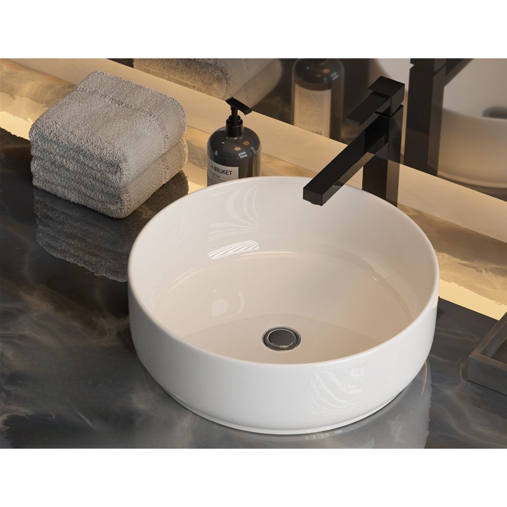 Bathroom Basin Ceramic Vanity Basin Above Counter White Hand Wash