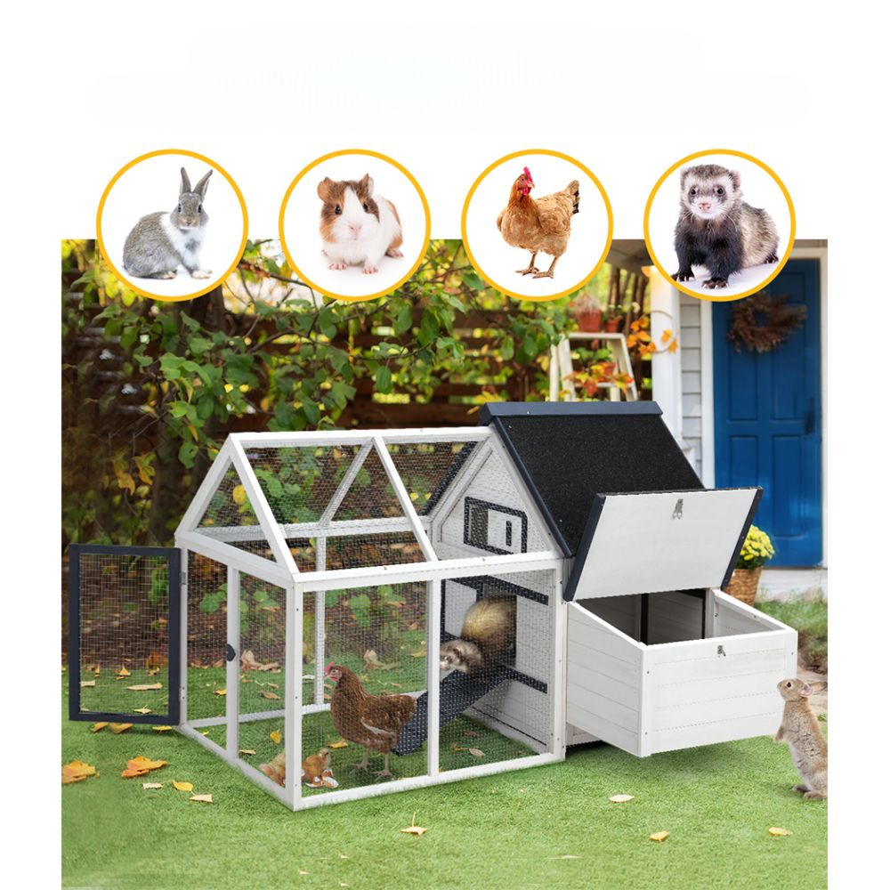Chicken Coop Rabbit Hutch Large House Pet Hutch Wooden - XL