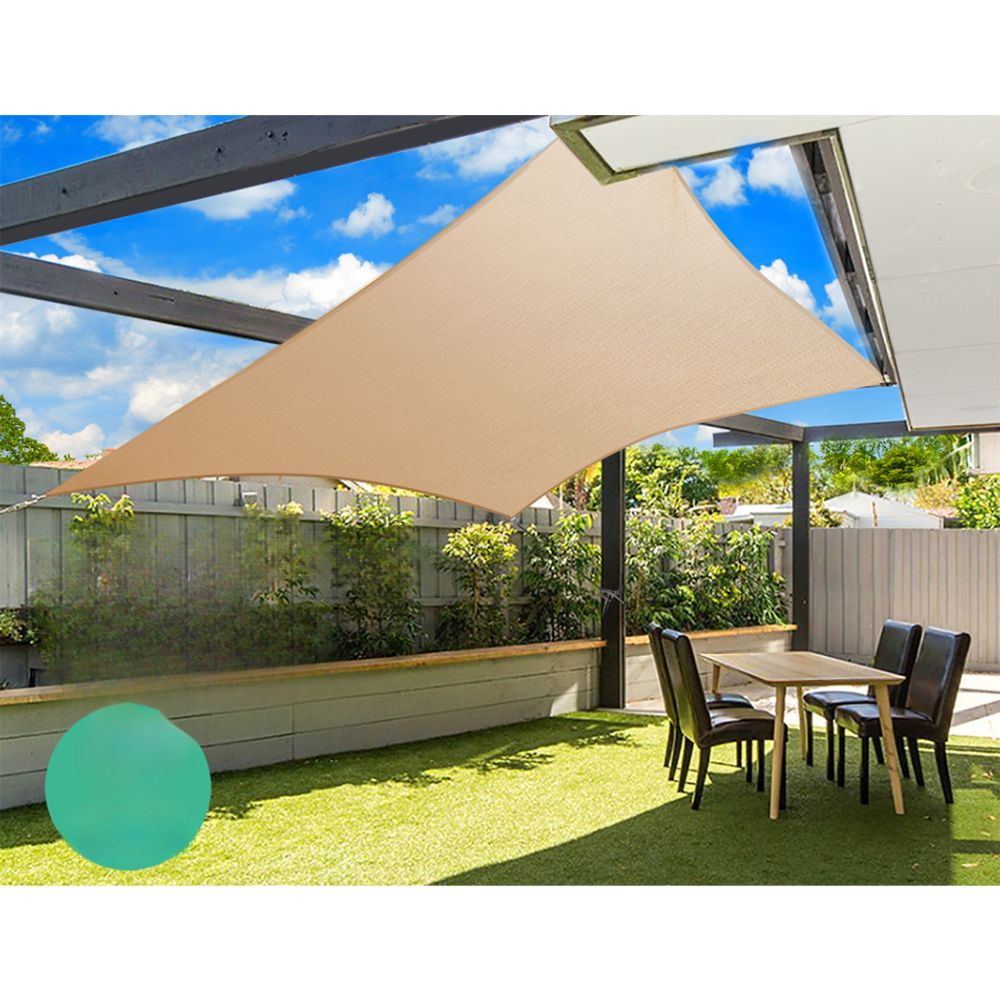 Sun Shade Sail Cloth Outdoor Canopy Rectangle 280GSM - 2x4m