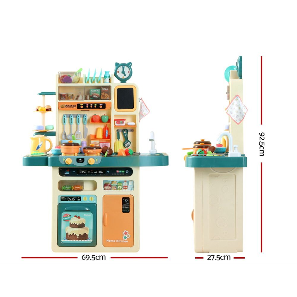 Kids Pretend Kitchen Playset Food Sink Cooking Utensils - 73pcs