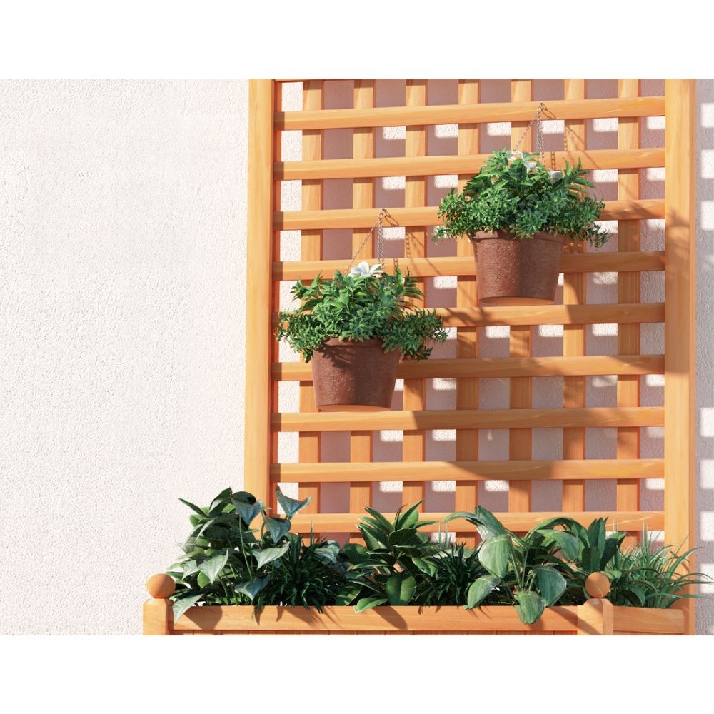 Garden Bed Raised Wooden Planter Box Vegetables 64x35x115cm