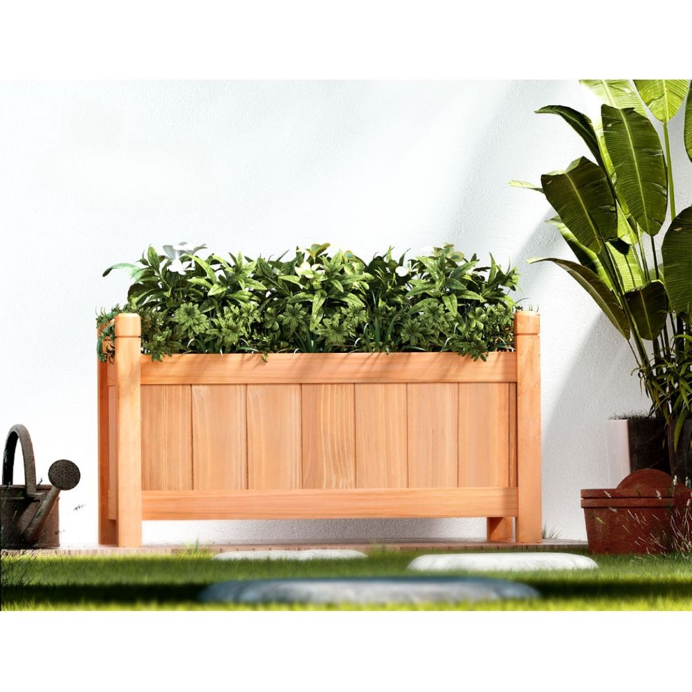 Garden Bed Raised Wooden Planter Box Vegetables 60x30x33cm