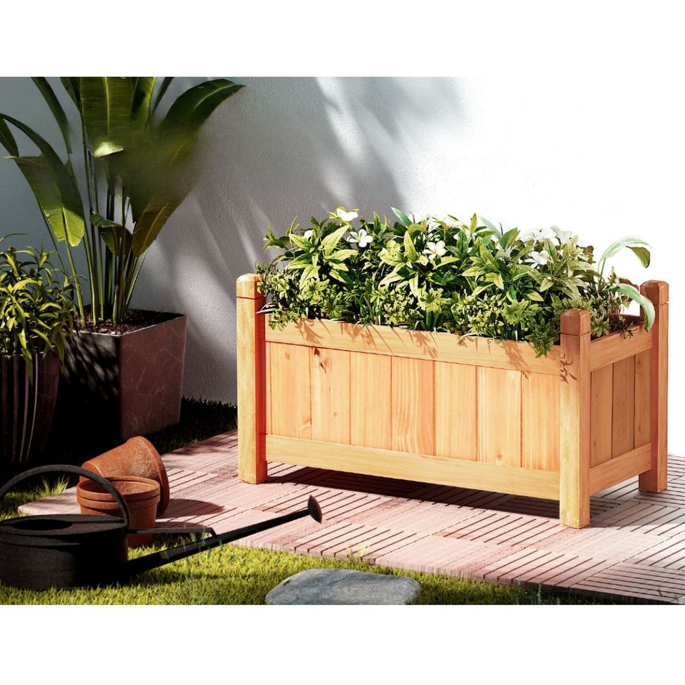 Garden Bed Raised Wooden Planter Box Vegetables 60x30x33cm