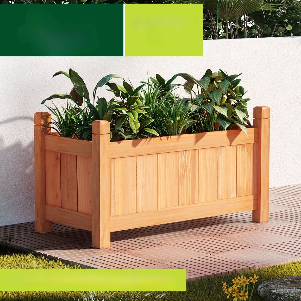 Garden Bed Raised Wooden Planter Box Vegetables 60x30x33cm