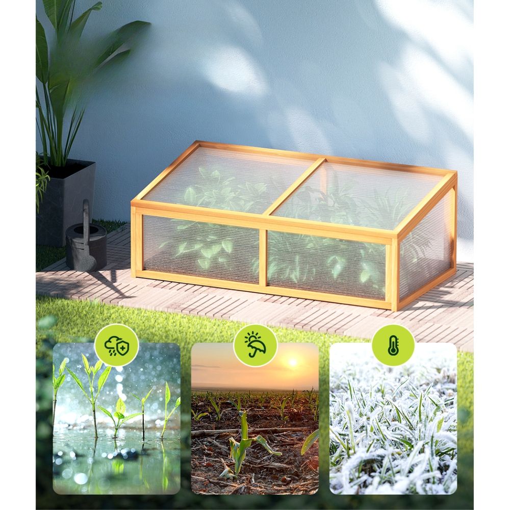 Garden Bed Raised Wooden Planter Box Vegetables 110x58x41.5cm