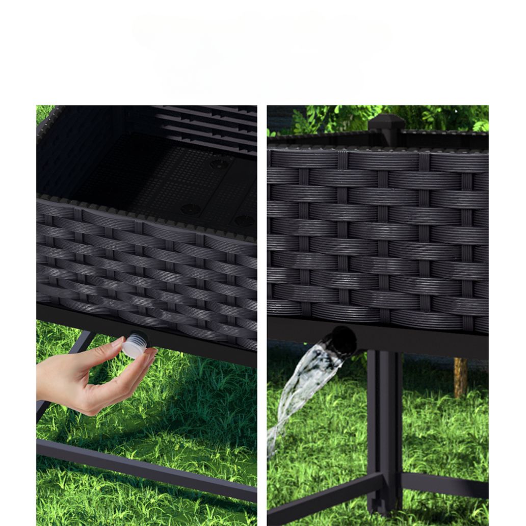 Garden Bed PP Raised Planter Flower Vegetable Outdoor 40x40x23cm