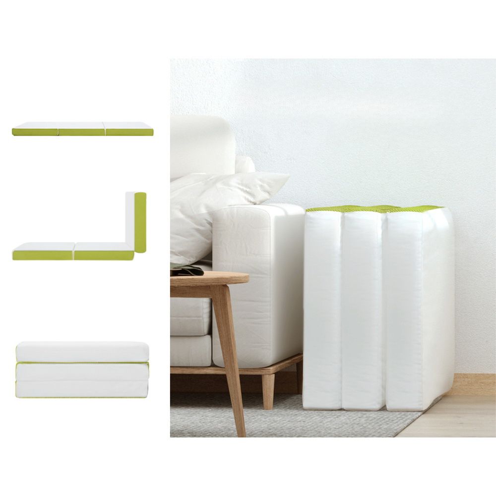 Bedding Camp Foldable Mattress Tri Fold Mat Single - Green