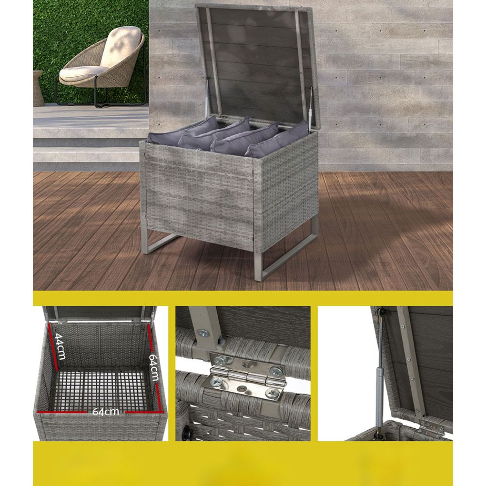 Outdoor Sofa Furniture Garden Couch Table Chair Lounge Set - Grey