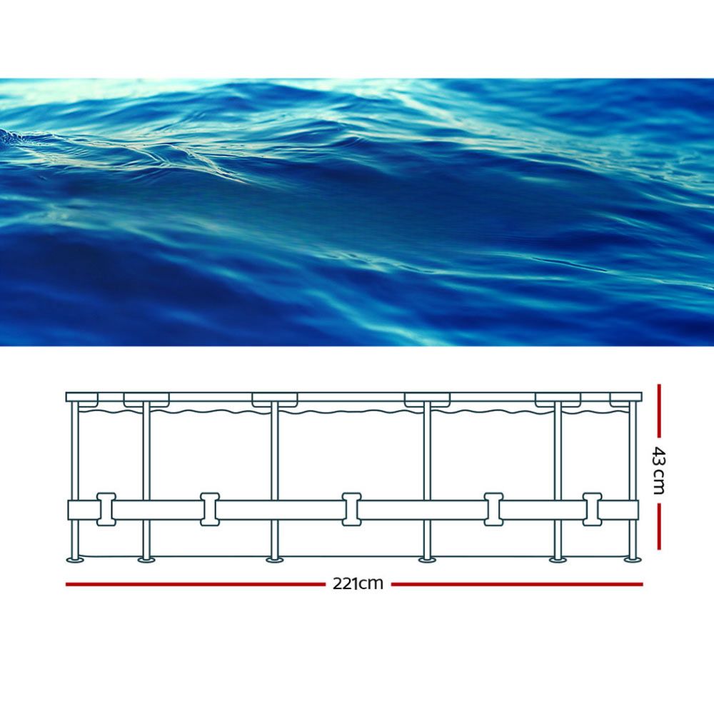 Swimming Pool Above Ground Frame Pools Outdoor Steel Pro 2.2 X 1.5M