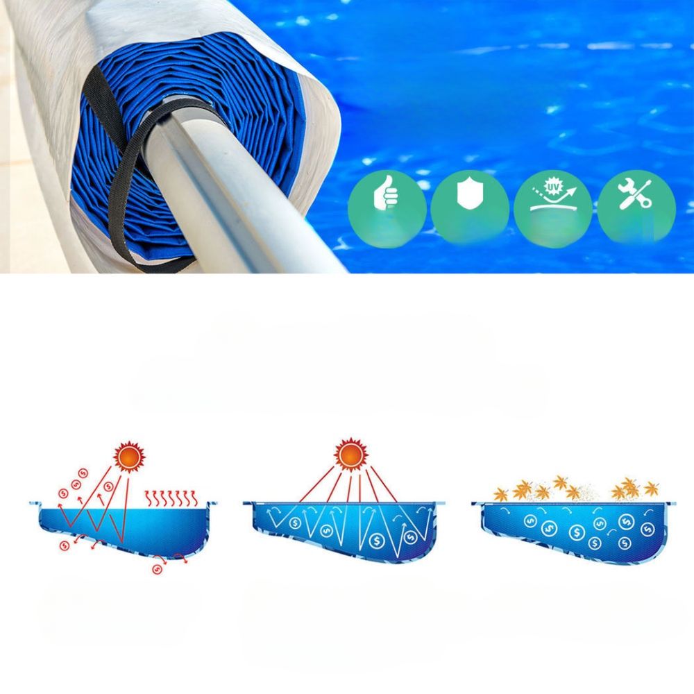 Swimming Pool Cover Pools Roller Wheel Solar Blanket Covers10X4M