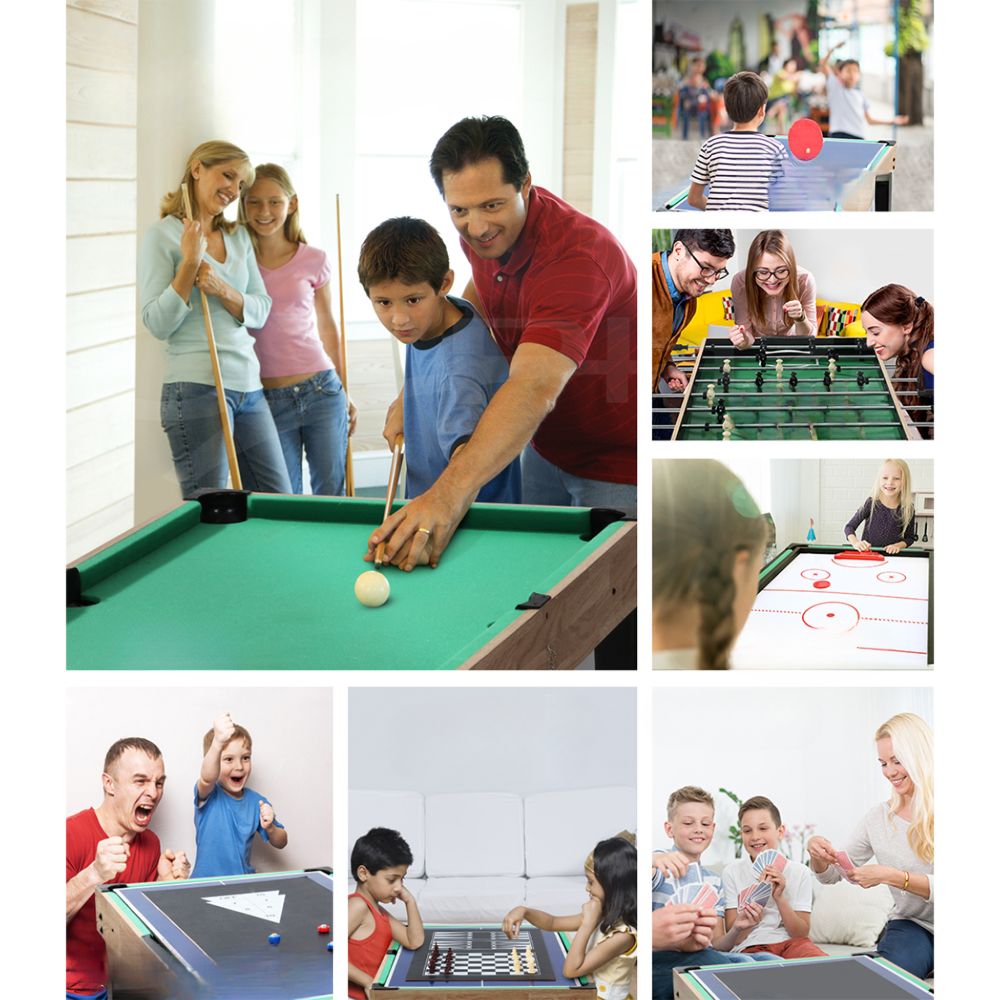 10 in 1 Soccer Table Foosball Hockey Pool Bowling Combo Games Home Party Gift